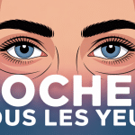 Illustration stylisee de poches sous les yeux visibles