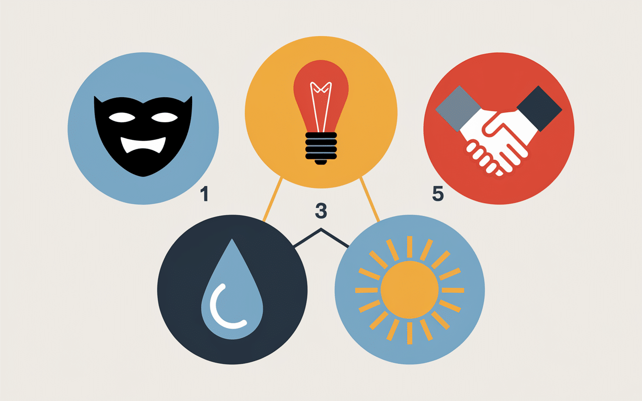 Infographie des 5 étapes de la rupture chez l'homme
