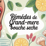 Illustration bouche sèche avec remèdes naturels