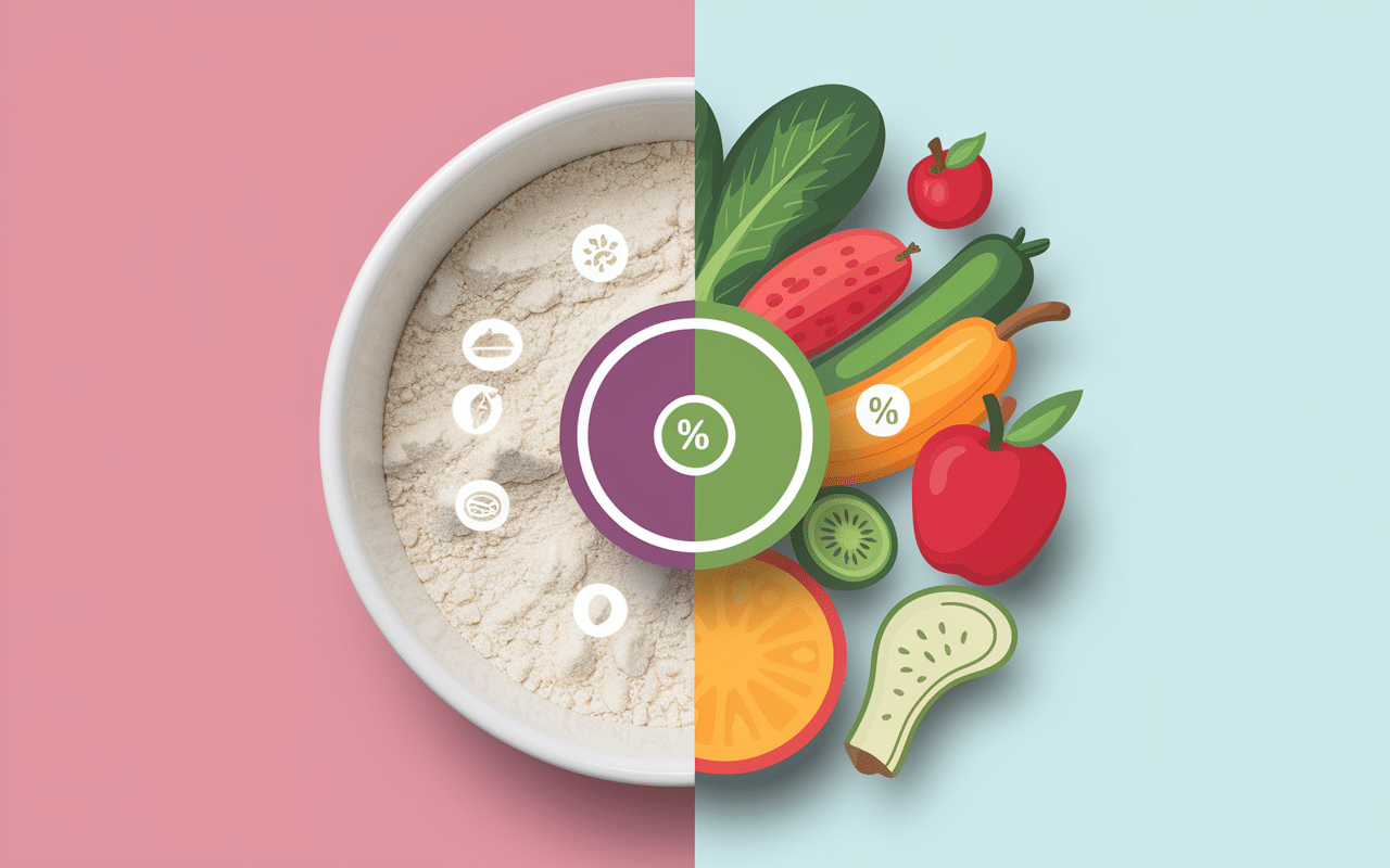 Poudre de collagène et fruits comparés