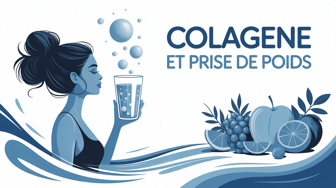 Silhouette féminine avec collagène et balance