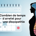 Illustration médicale de discopathie et calendrier