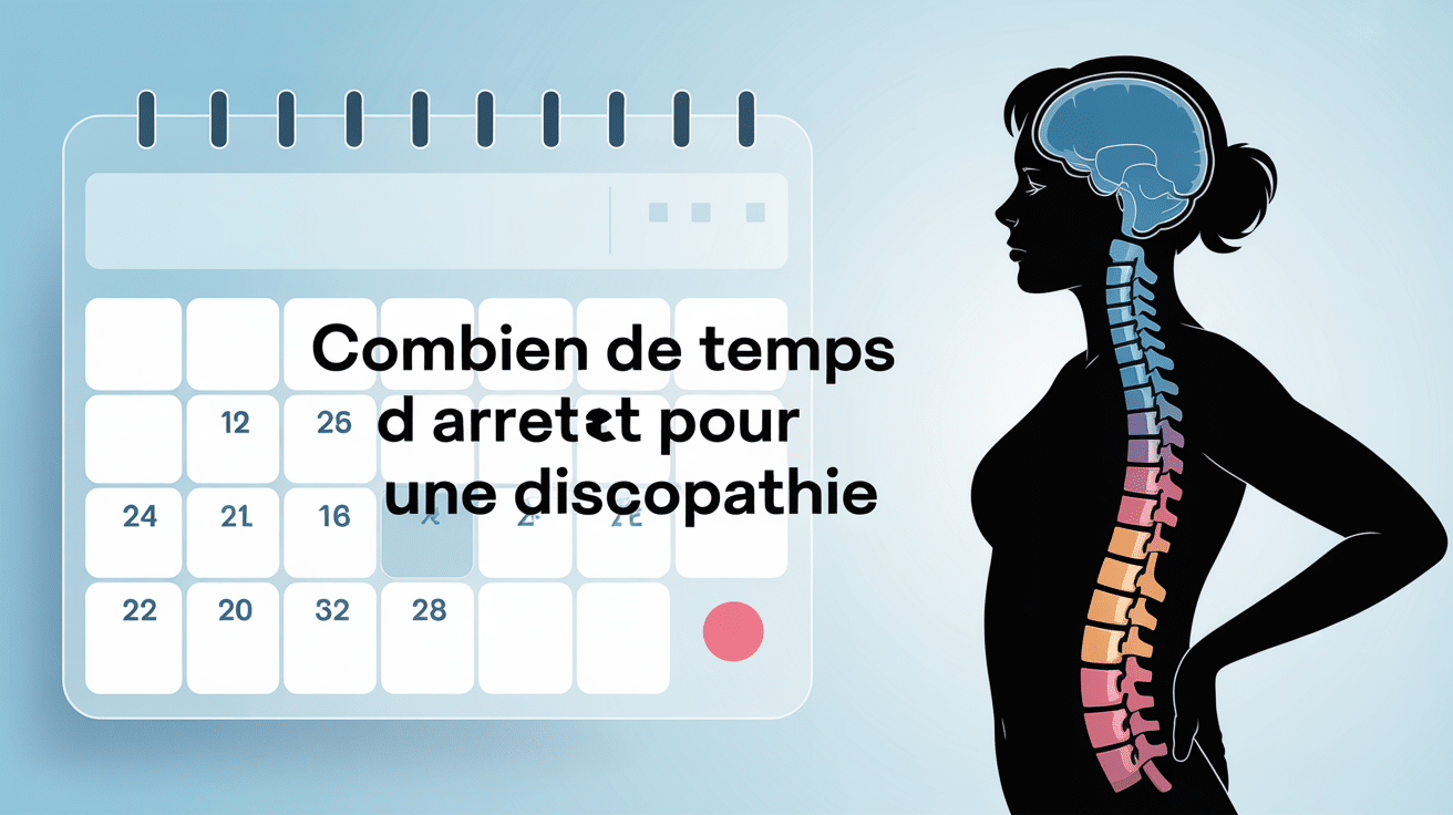 Illustration médicale de discopathie et calendrier