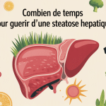 Illustration stylisée du foie montrant guérison de la stéatose hépatique