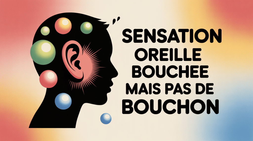 Illustration silhouette oreille pression