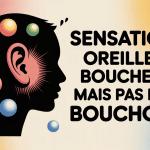 Illustration silhouette oreille pression