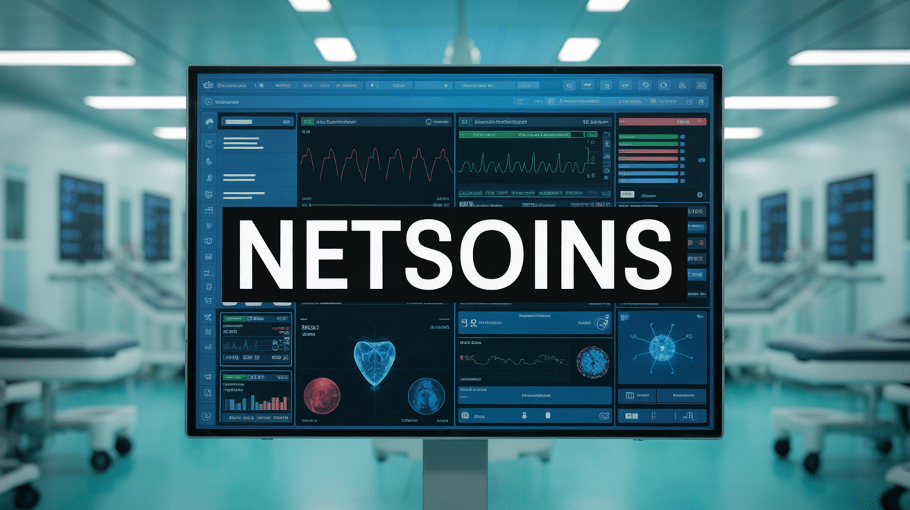 Interface Netsoins sur écran médical