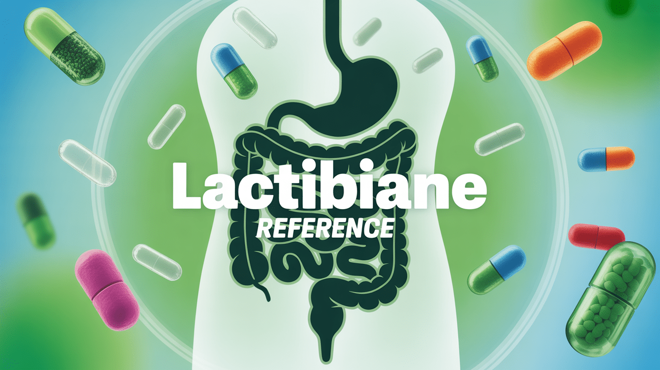 Illustration du système digestif avec probiotiques Lactibiane