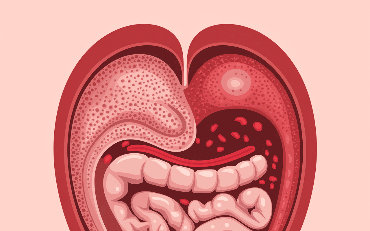 Illustration des LDL et dépôts dans l'athérosclérose