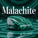 Pierre de malachite verte aux motifs concentriques