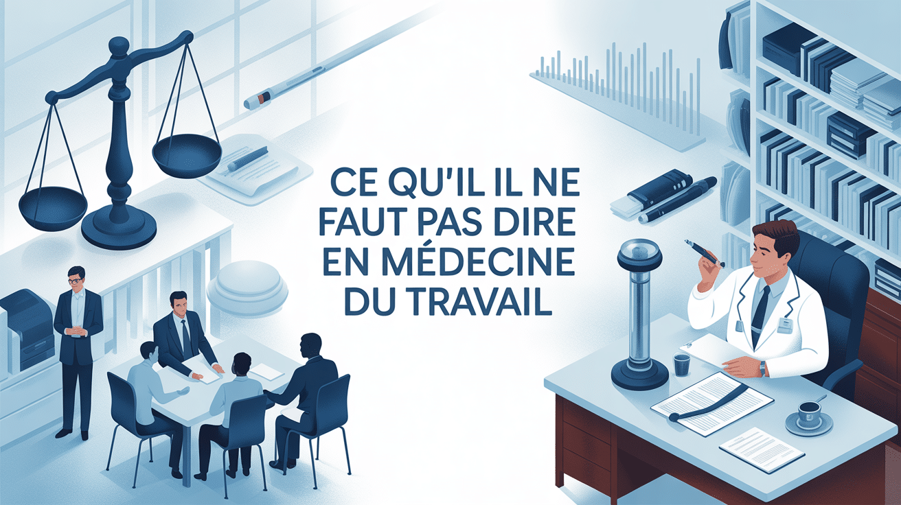 Illustration moderne médecine du travail guide