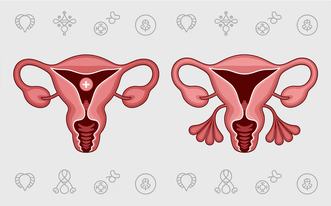 Diagramme grossesse vs menstruation