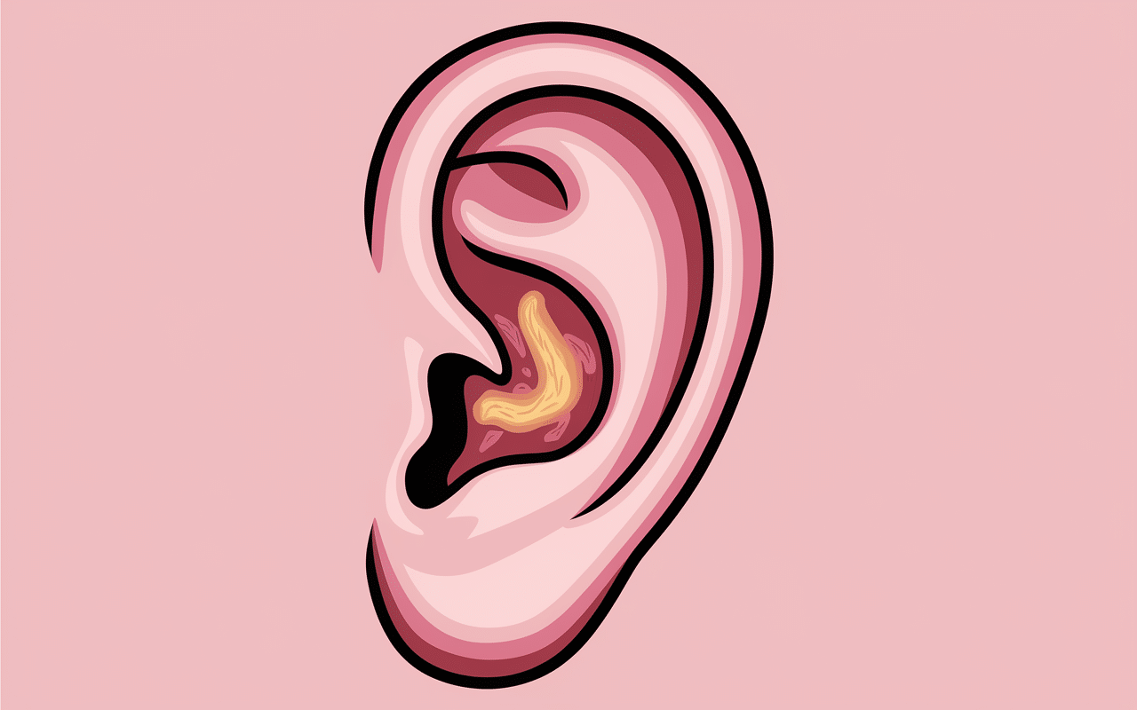 Schéma oreille et trompe d'Eustache