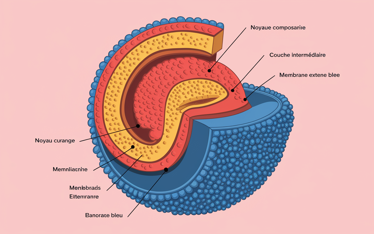 Diagramme montrant la structure d'une lipoprotéine de basse densité