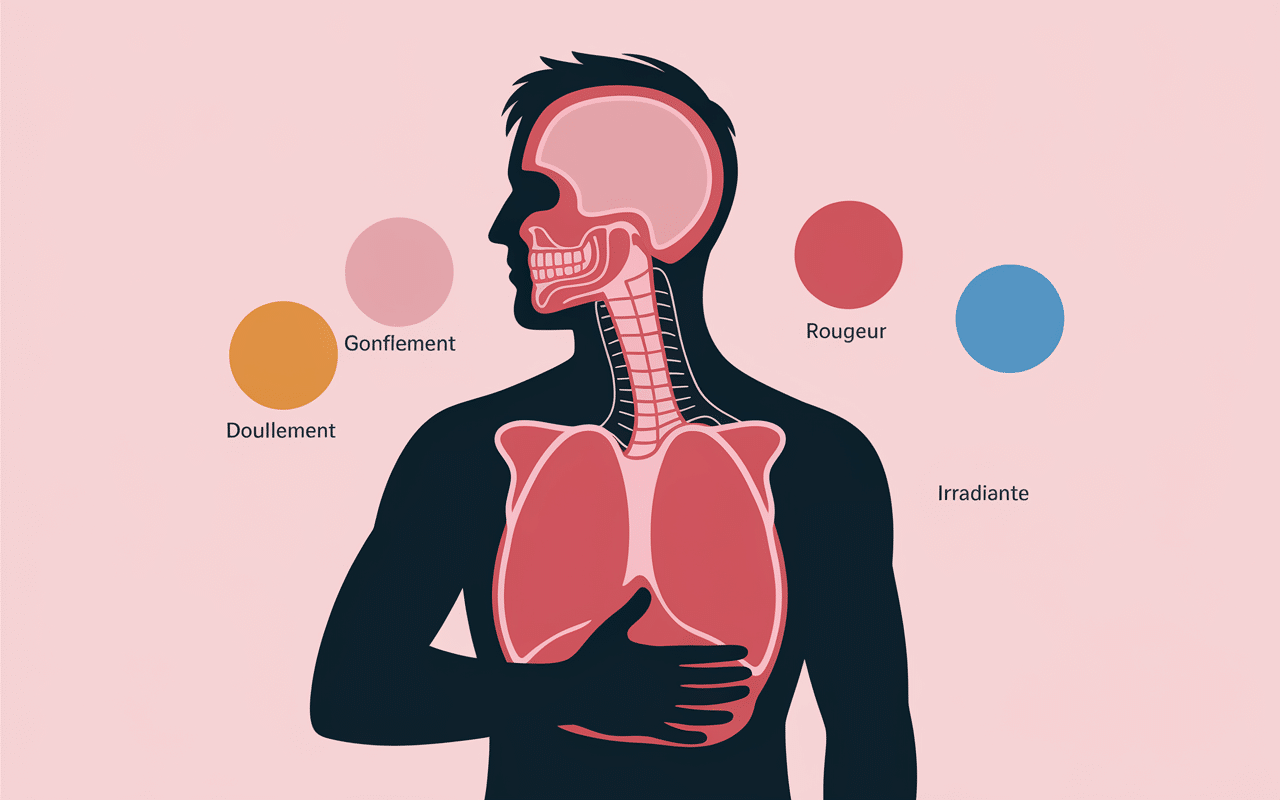 Diagramme symptômes dent de sagesse qui pousse
