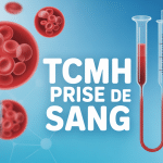 TCMH prise de sang illustration molécules d'hémoglobine