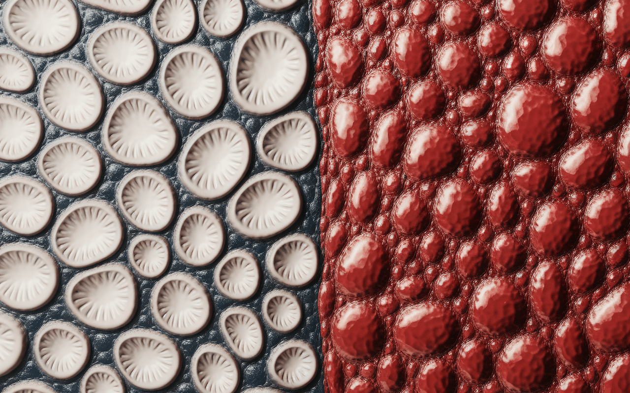 Comparaison types de croûtes sur cuir chevelu