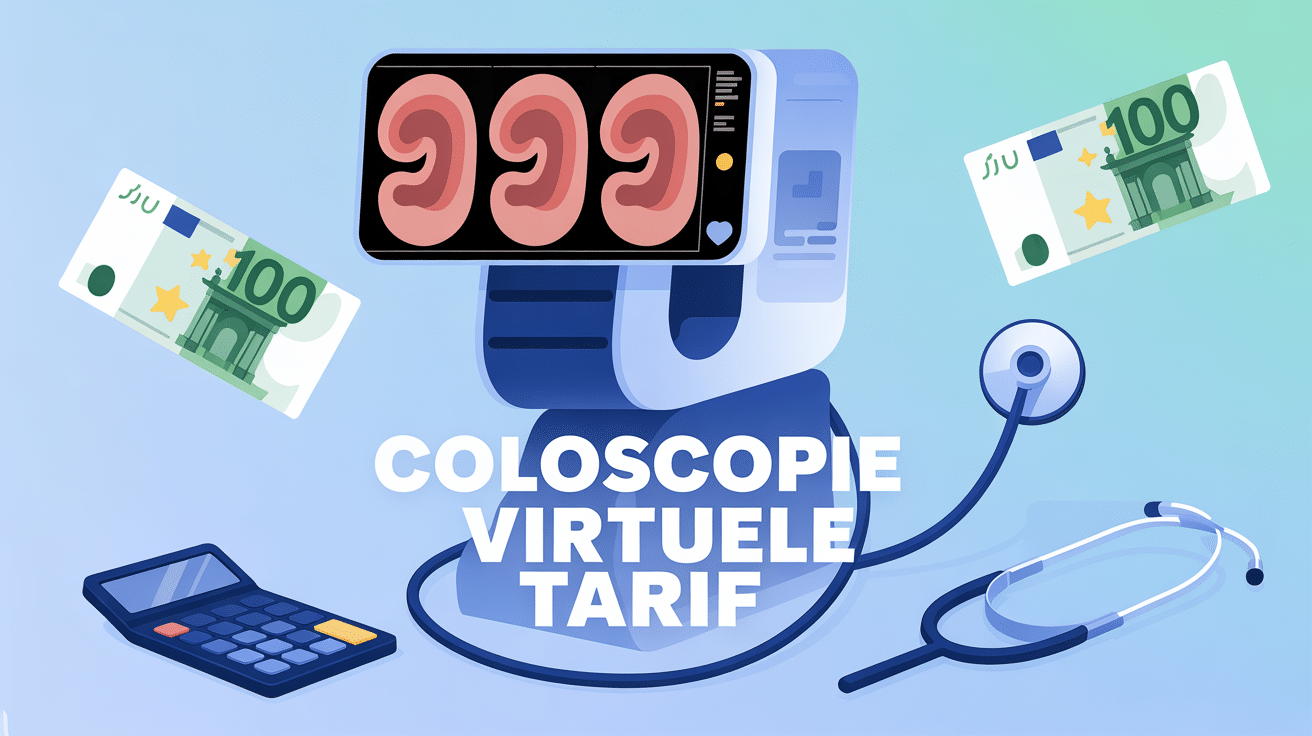 Illustration coloscopie virtuelle tarif scanner et euros