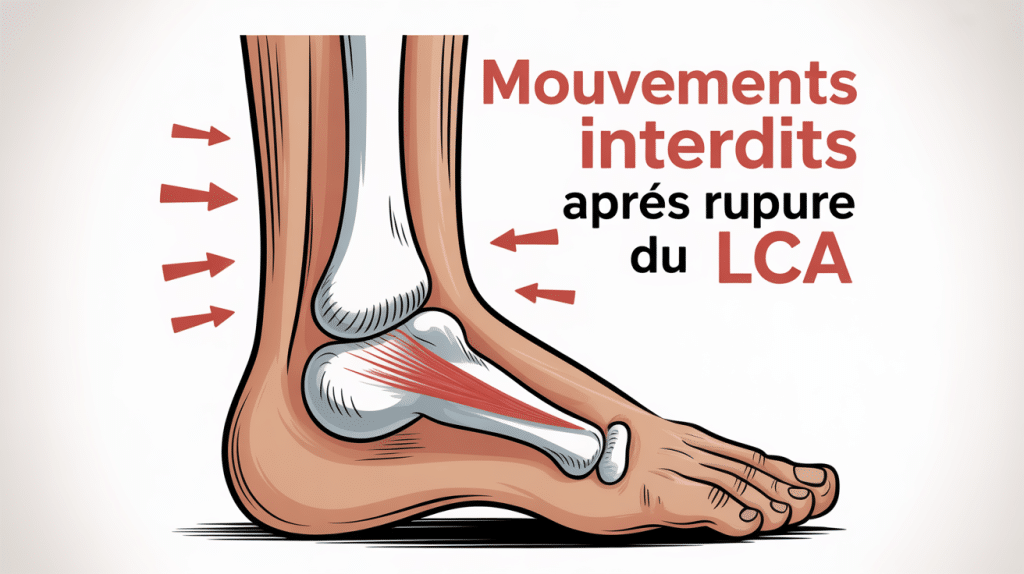 Mouvement interdit LCA genou coupe médicale