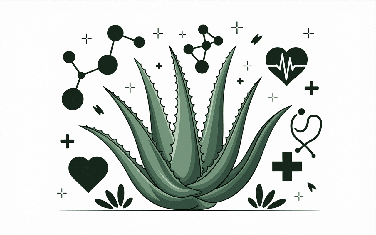 Aloe Simply aloe vera pour la santé illustration moderne