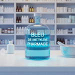 bleu de méthylène pharmacie flacon bleu comptoir