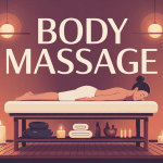 Body massage table spa ambiance zen