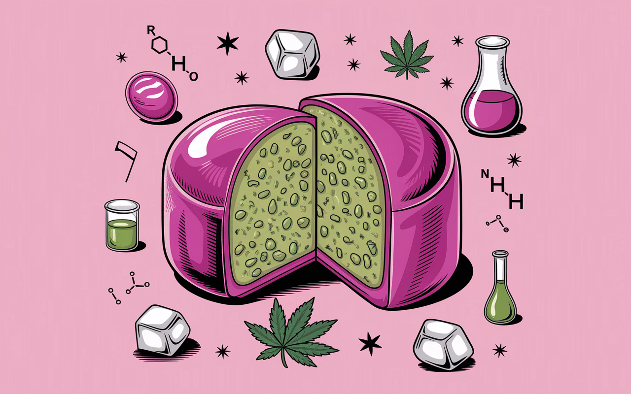 composition bonbon thc ingredients coupe gélatine