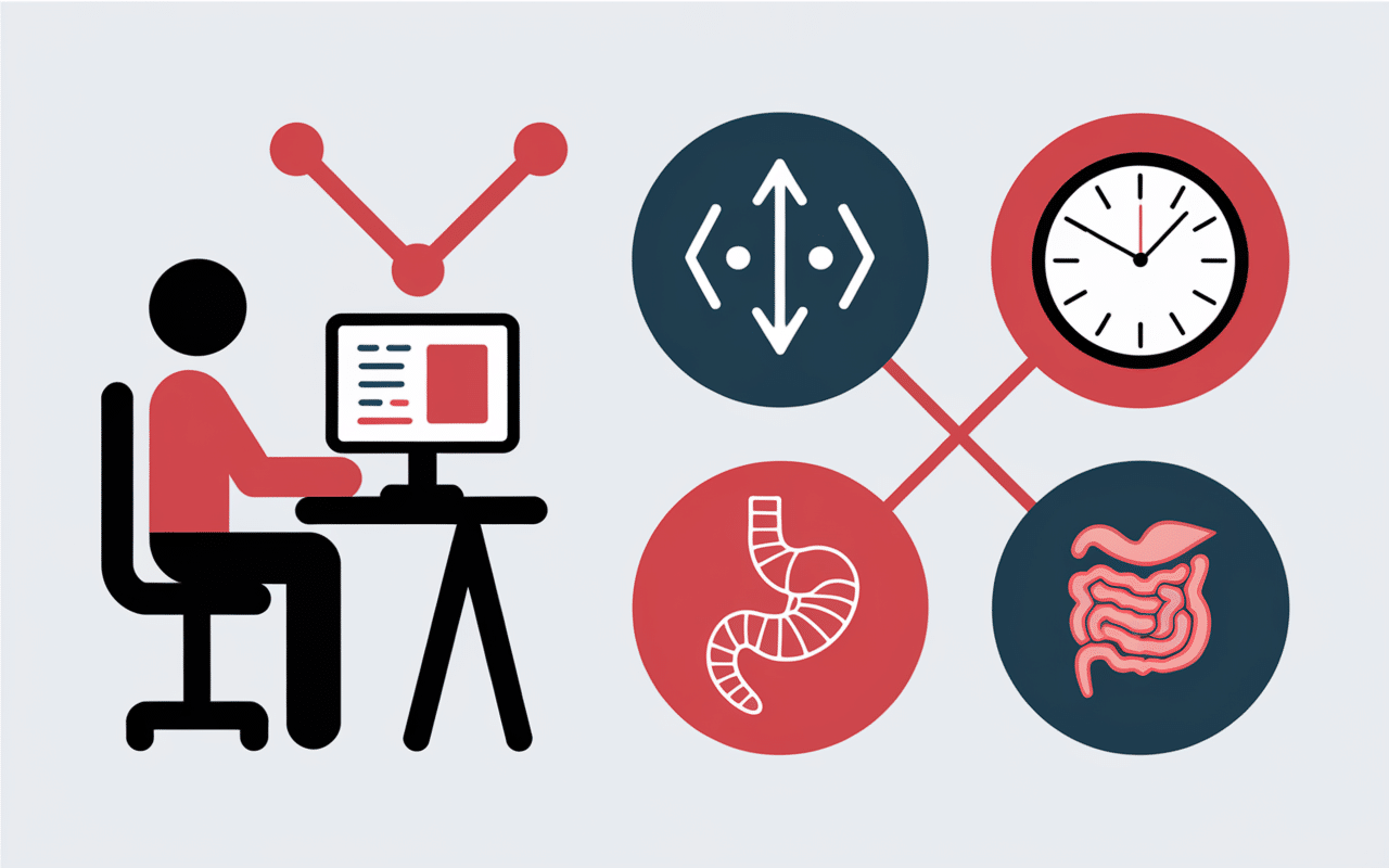 pictogrammes stress posture icônes digestives douleur psoas et intestin
