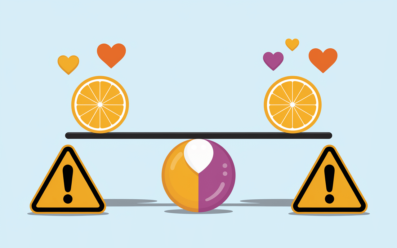 Image balance entre citron dangereux pour le cœur et médicaments cardiovasculaires