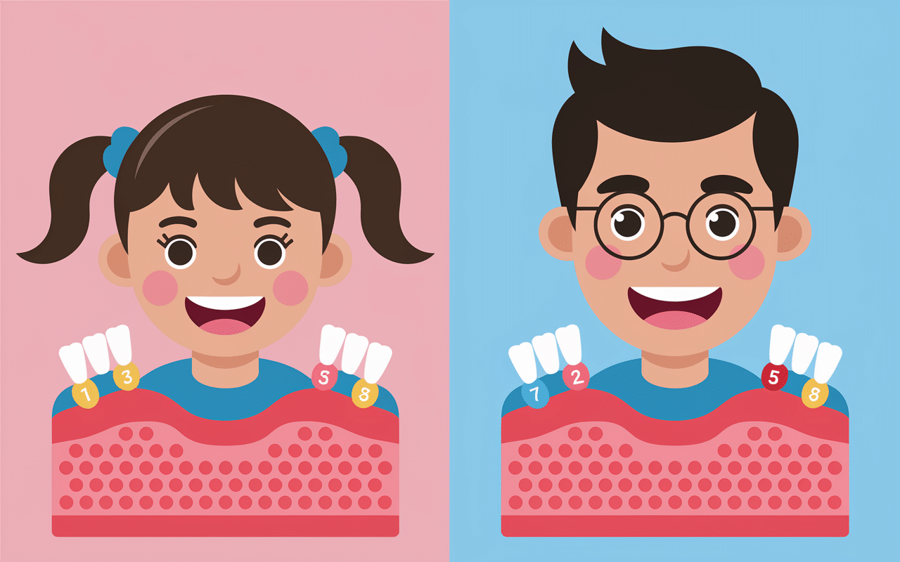 Dents numérotation schéma enfant adulte différence