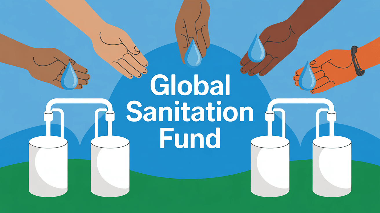 Global Sanitation Fund illustration mains multiculturelles assainissement