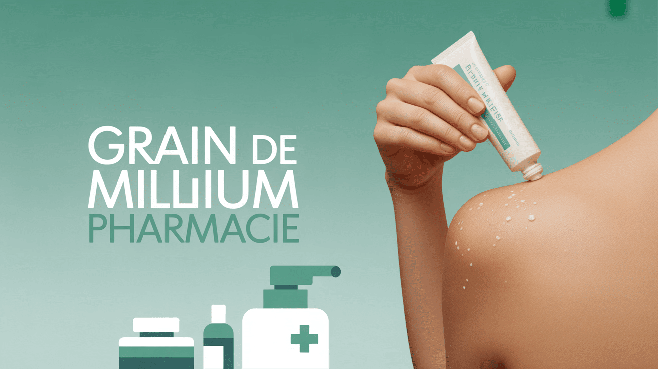 photo gros plan grain de milium traitement pharmacie sur peau