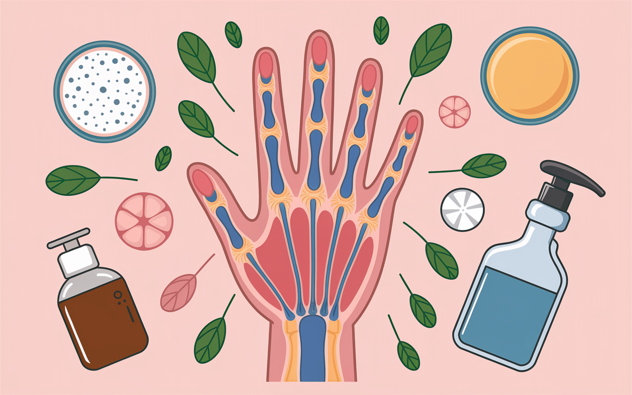 grattage main droite origine et démangeaisons