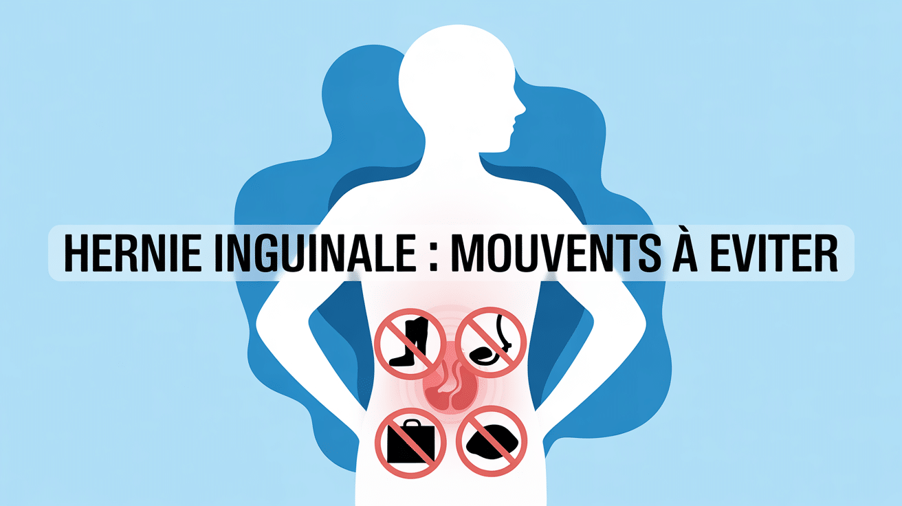 hernie inguinale mouvements à éviter zone abdominale et interdiction objets lourds