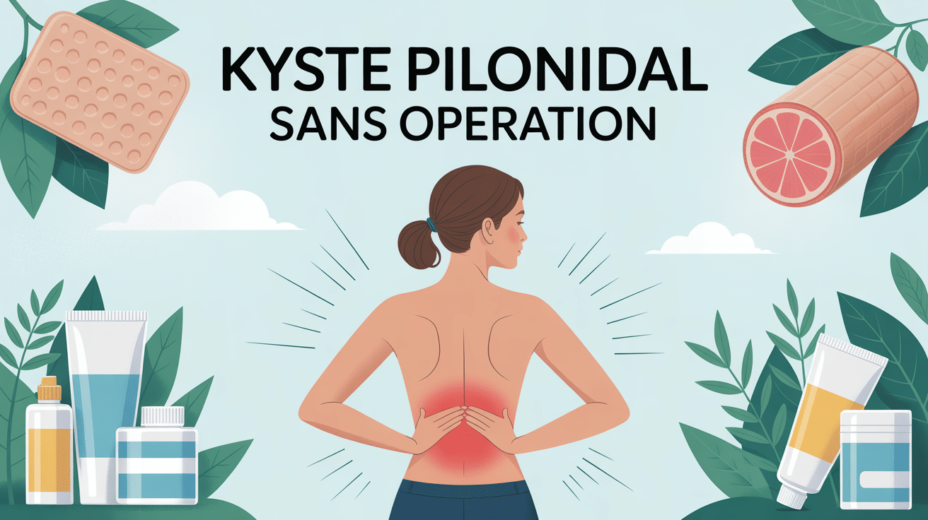 kyste pilonidal traitement sans opération illustration soins non chirurgicaux