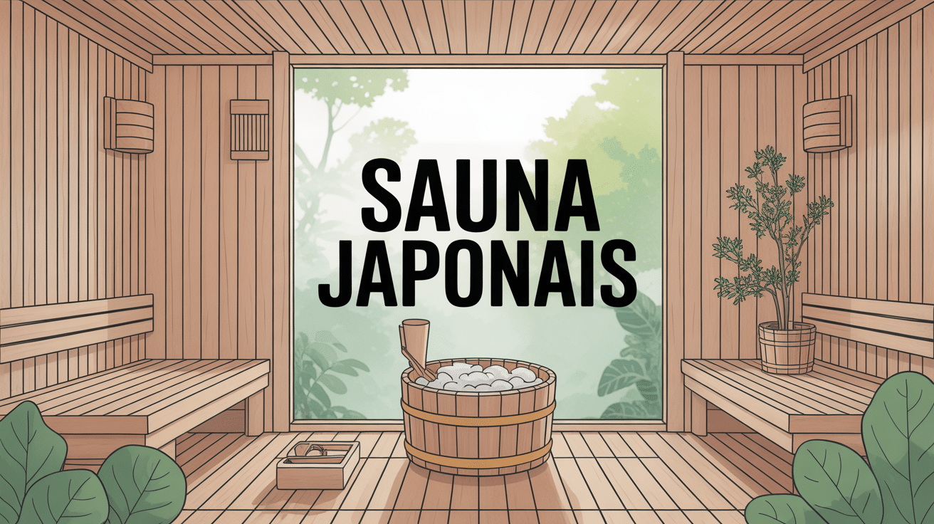 sauna japonais en bois ambiance zen vapeur douce