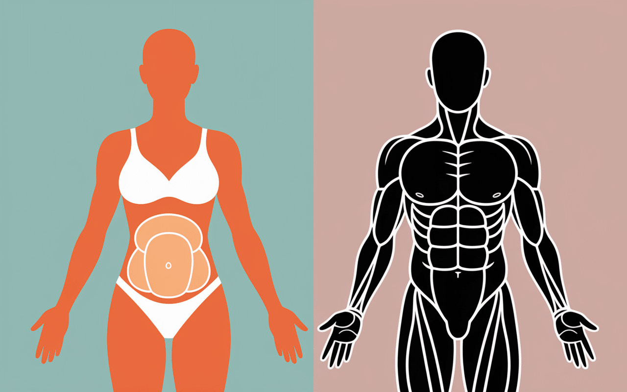 comparaison silhouettes skinny fat et tonique