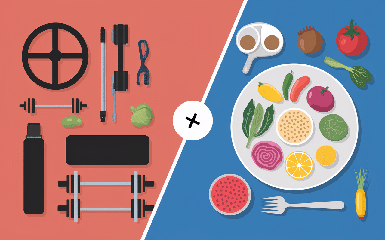 musculation et alimentation skinny fat illustration