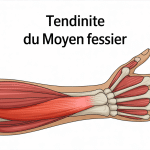 Tendinite moyen fessier temps de guérison hanche illustration