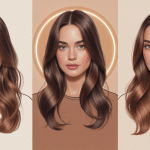 Visuel éditorial de balayage caramel lisse lumineux