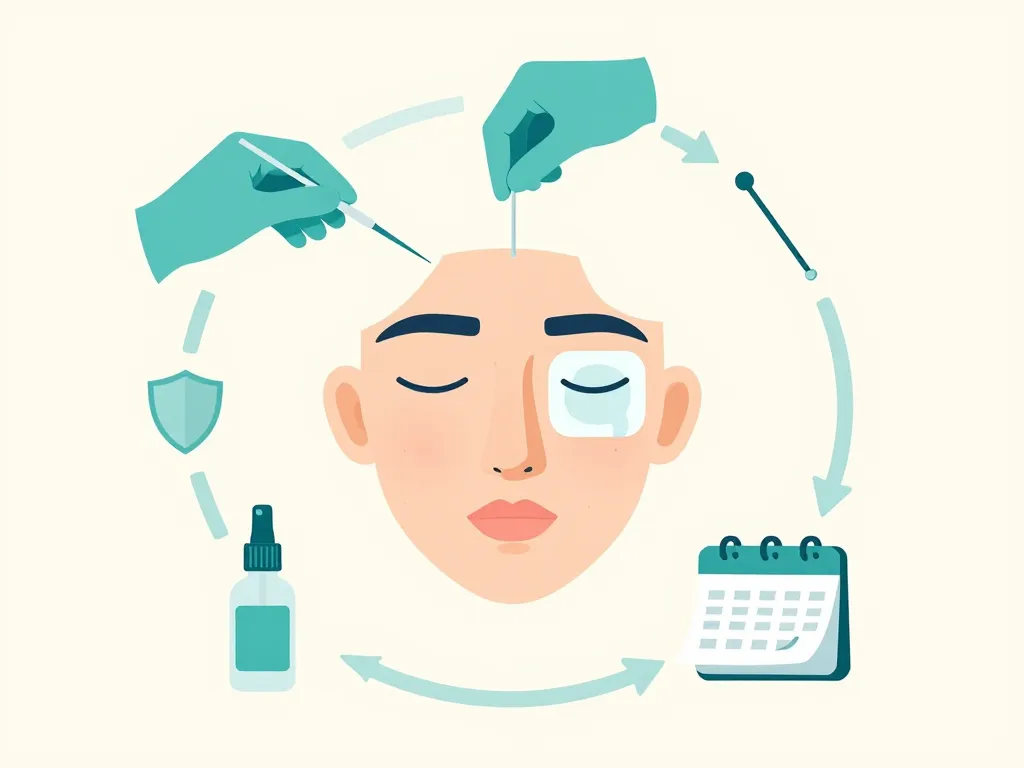 Schéma étapes bridge piercing et soins après perçage