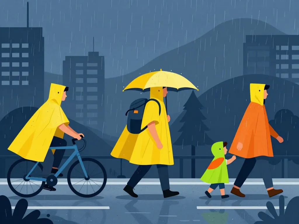 cape de pluie pour vélo, rando et enfant