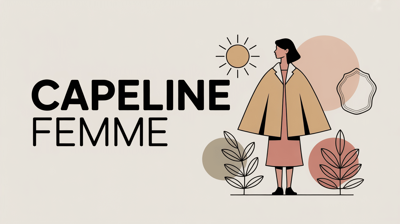 Illustration capeline femme minimaliste, saisons et matières