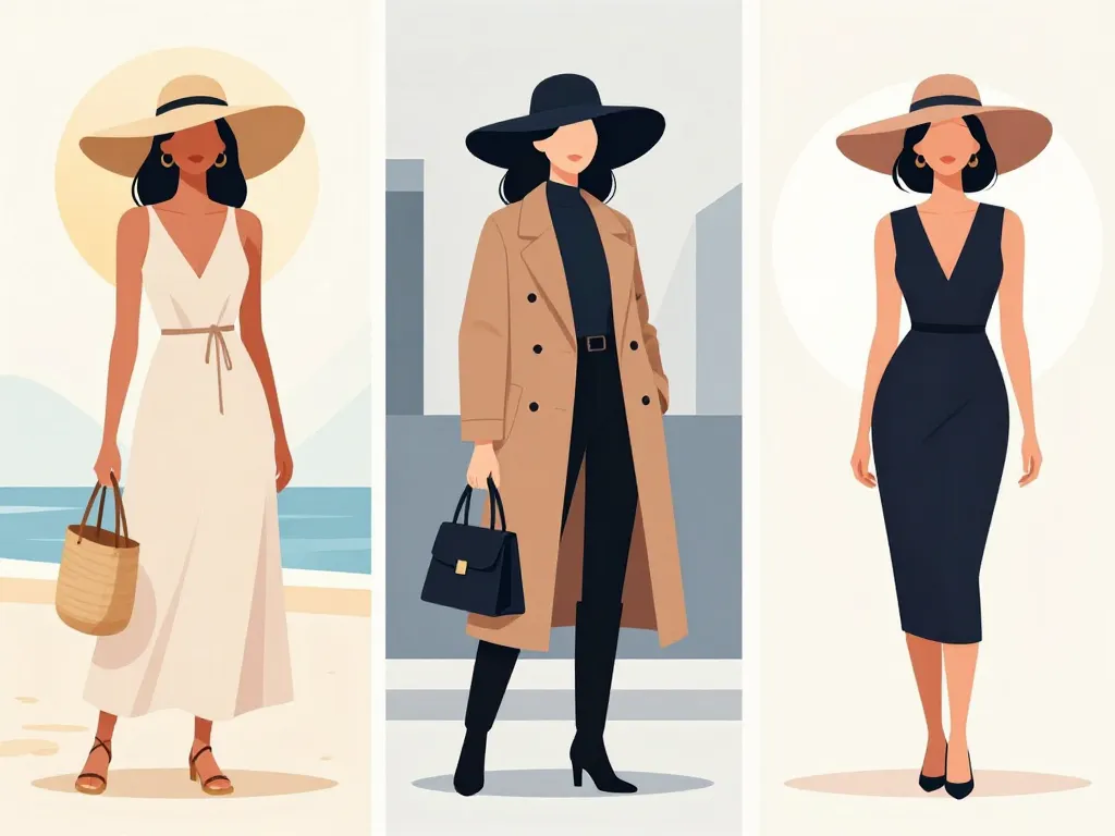 Triptyque capeline femme été ville cérémonie