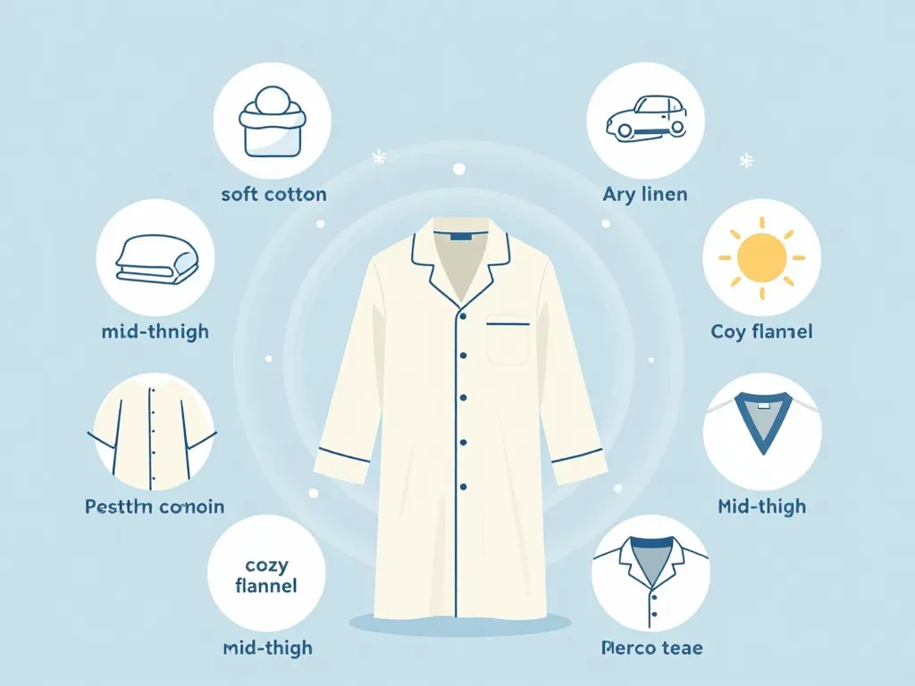 diagramme choix chemise de nuit homme matières coupes saisons