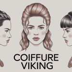 coiffure viking femme avec tresses structurées et accessoires nordiques