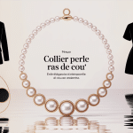 collier perle ras de cou élégant, perles blanches et baroques