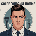 Illustration coupe couronne homme avec variantes et dégradé
