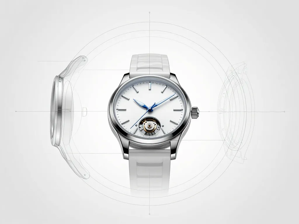 Schéma proportions montre classe homme