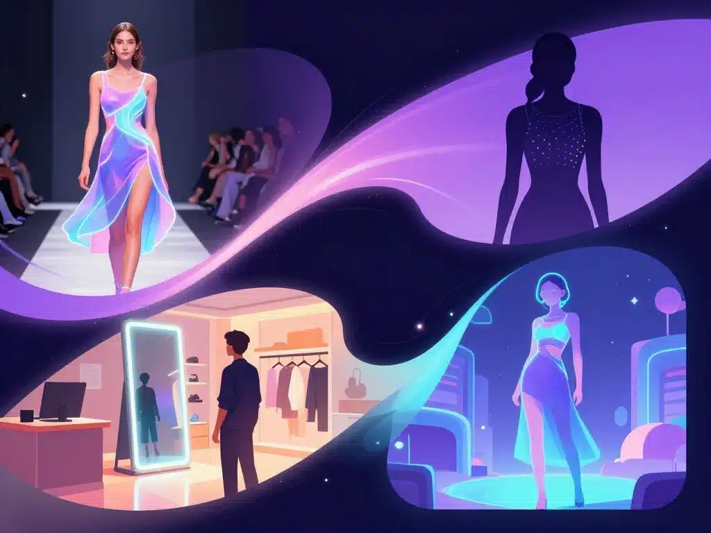 electronic fashion, montage runway sport retail metavers